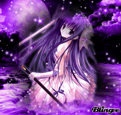 Purple Anime Girl In The Stars Picture #119398171