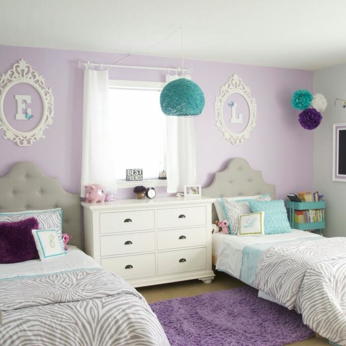 Girls Shared Bedroom Teal And Purple Ung Frames **my