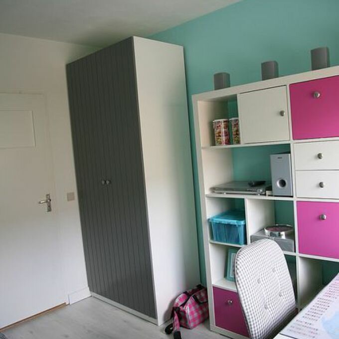 Ikea Teen Girl's Bedroom, Ikea Expedit , Ikea Pax, Pink