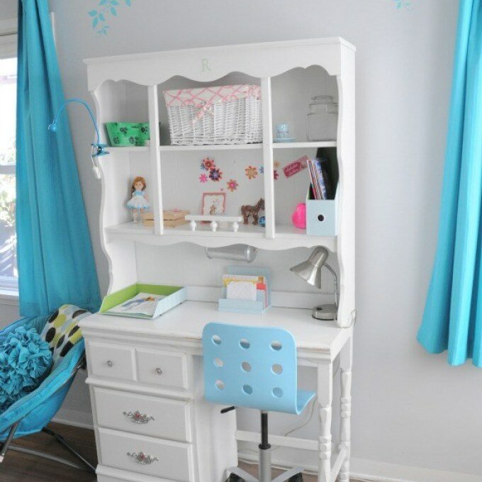 Turquoise Girls' Room Final Reveal Organizing Made Fun: Turquoise Girls' Room Final Reveal